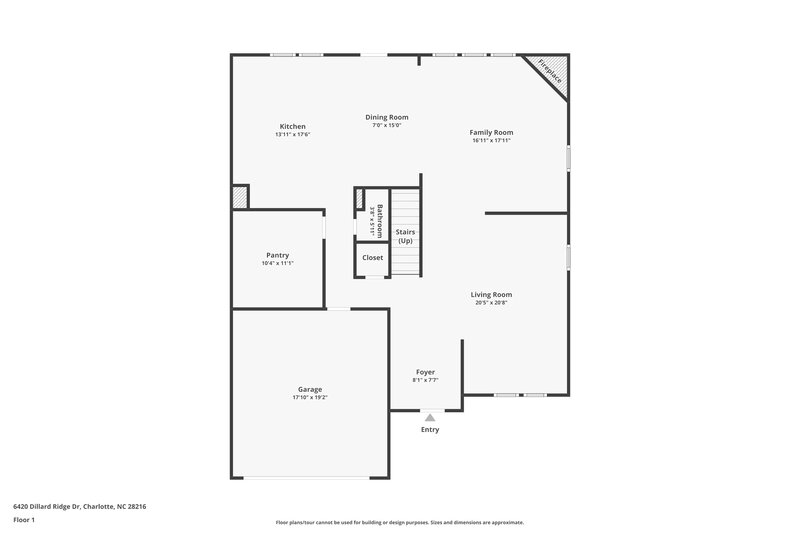 2,050/Mo, 6420 Dillard Ridge Dr Charlotte, NC 28216 Floor Plan View