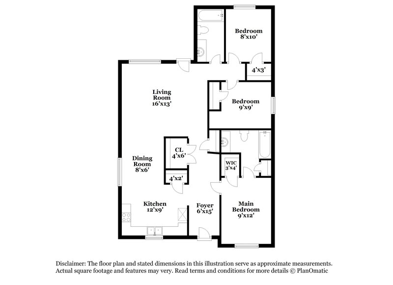 1,790/Mo, 1315 Braveheart Ln Charlotte, NC 28216 Floor Plan View