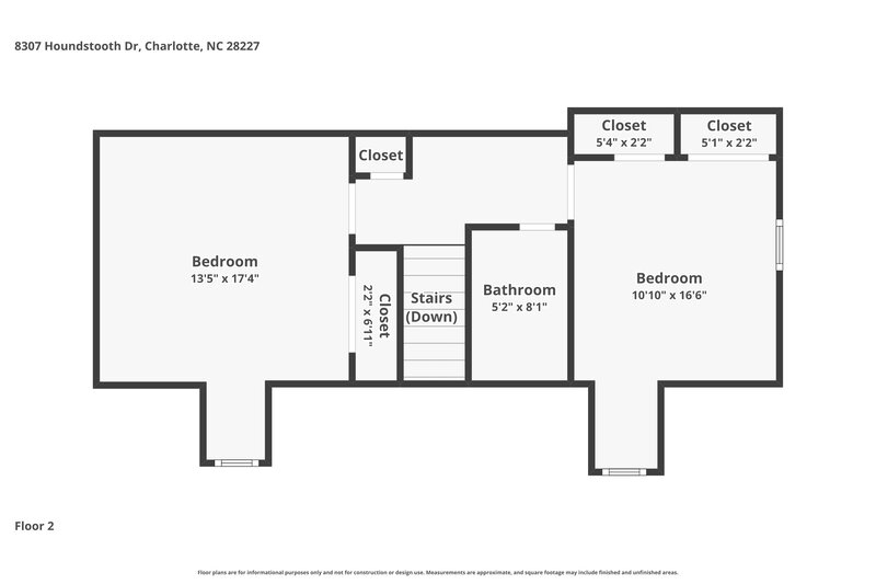 1,955/Mo, 8307 Houndstooth Dr Charlotte, NC 28227 Floor Plan View 2