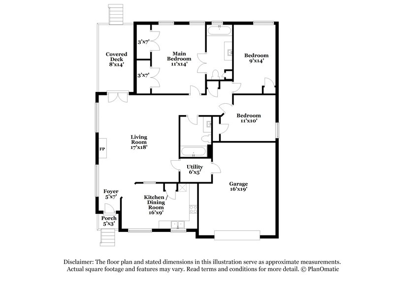 1,725/Mo, 7836 Pelican Ct Charlotte, NC 28227 Floor Plan View