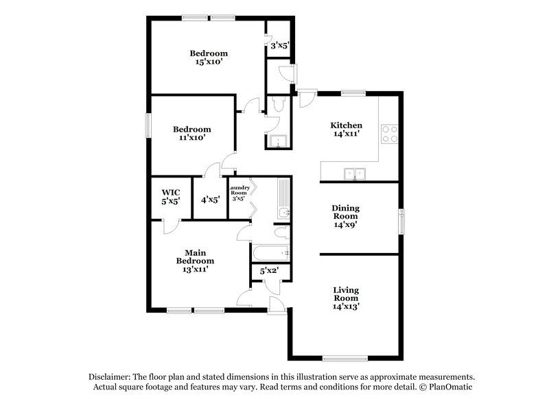 1,585/Mo, 5625 Patton St Charlotte, NC 28269 Floor Plan View