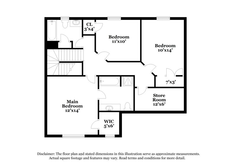 1,775/Mo, 7511 Eben Dr Charlotte, NC 28269 Floor Plan View 2