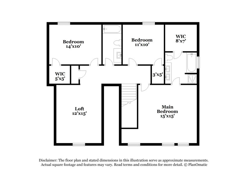 2,455/Mo, 2637 Forest Grove Ct Charlotte, NC 28269 Floor Plan View 2