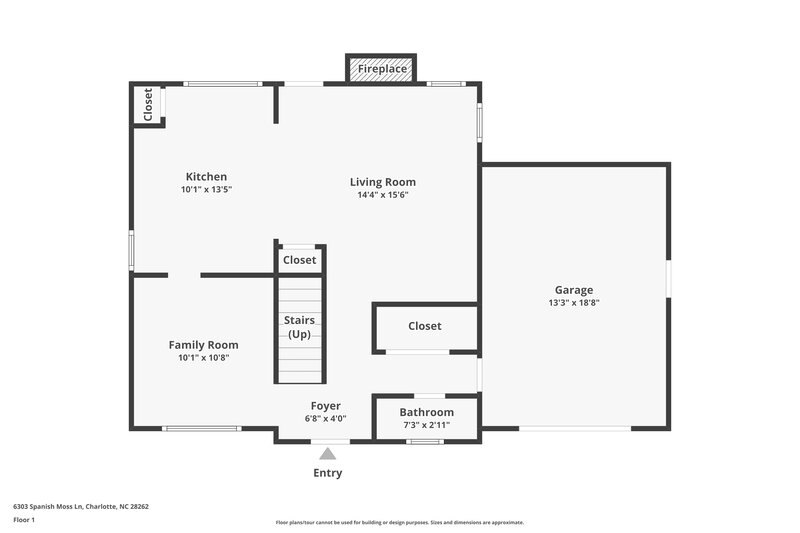 1,855/Mo, 6303 Spanish Moss Ln Charlotte, NC 28262 Floor Plan View