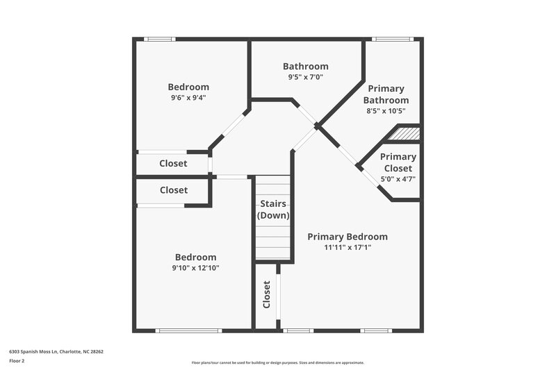 1,855/Mo, 6303 Spanish Moss Ln Charlotte, NC 28262 Floor Plan View 2