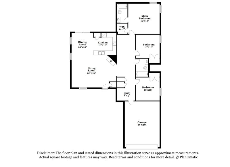 1,705/Mo, 11416 Northwoods Forest Dr Charlotte, NC 28214 Floor Plan View