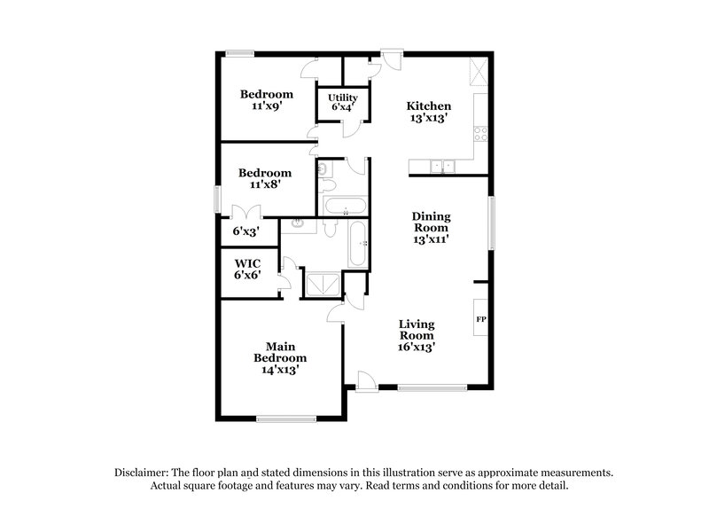 1,785/Mo, 3222 Reid Brook Ln Charlotte, NC 28208 Floorplan View