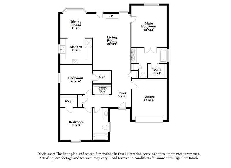2,085/Mo, 5821 Pennycross Ln Charlotte, NC 28216 Floorplan View