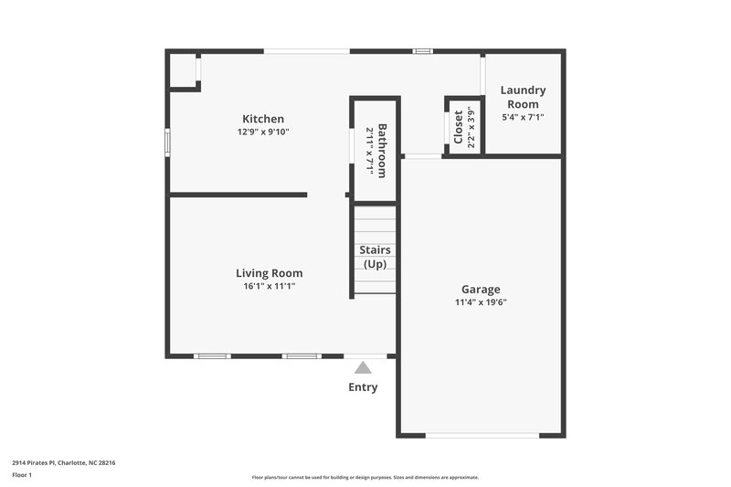 1,720/Mo, 2914 Pirates Pl Charlotte, NC 28216 Floor Plan View
