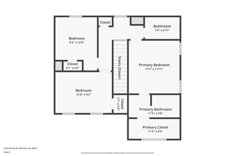 1,720/Mo, 2914 Pirates Pl Charlotte, NC 28216 Floor Plan View 2