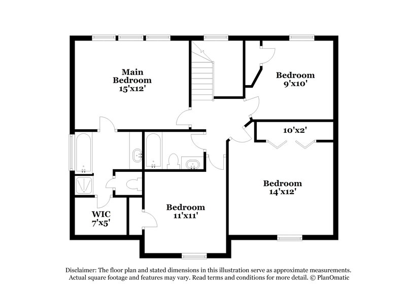 2,025/Mo, 7310 Balancing Rock Ct Charlotte, NC 28262 Floor Plan View 2