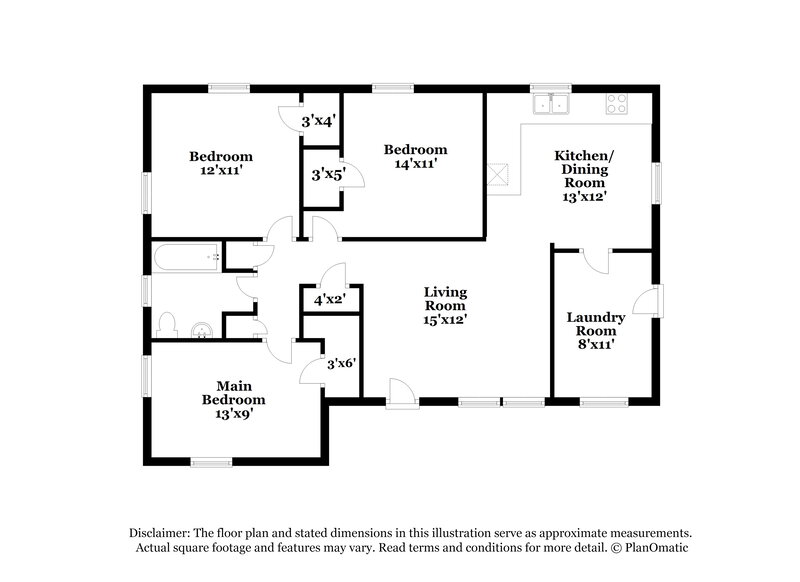 1,755/Mo, 615 Fawnbrook Ln Charlotte, NC 28217 Floor Plan View