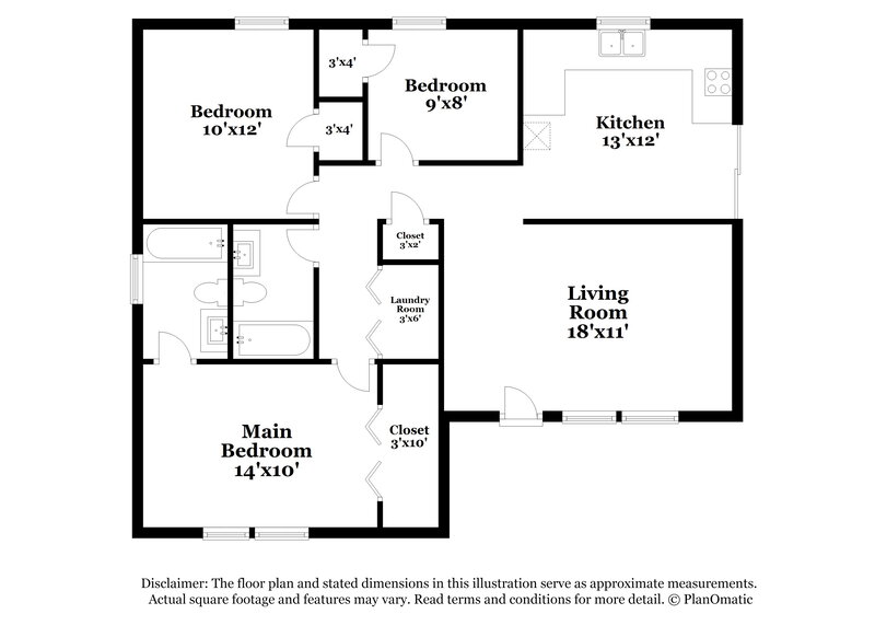 2,360/Mo, 1444 Hidden Stream Ct Charlotte, NC 28213 Floor Plan View