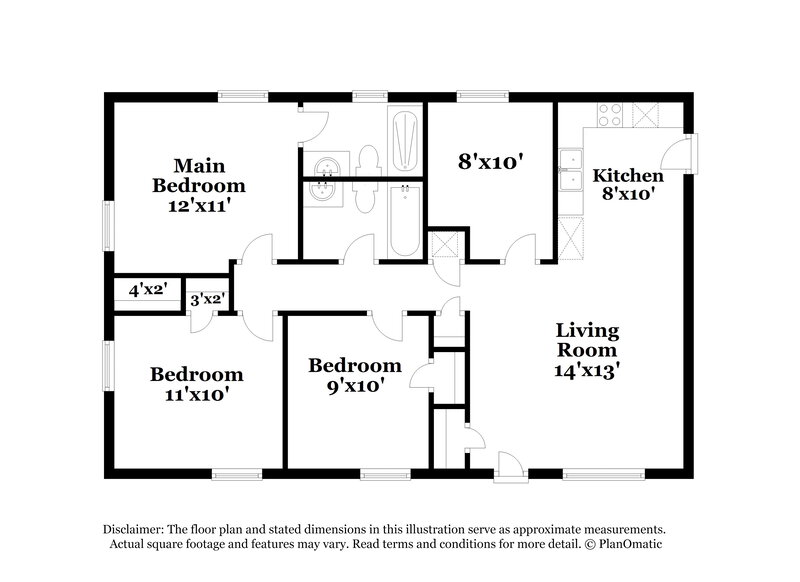1,630/Mo, 820 Tilden Rd Charlotte, NC 28214 Floor Plan View