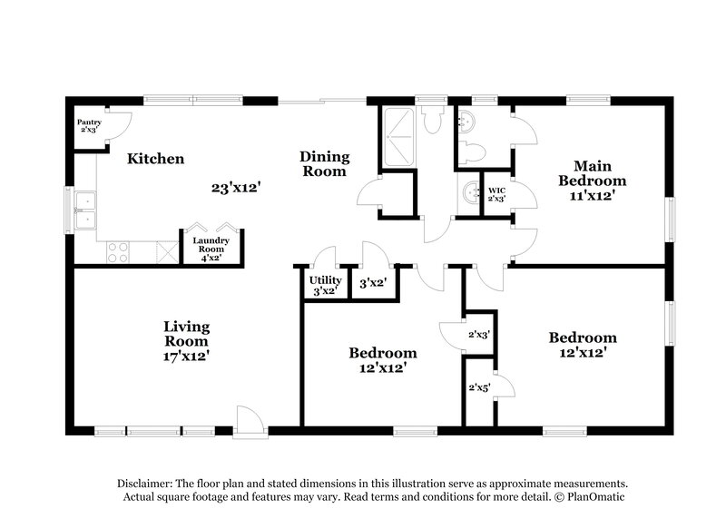 1,750/Mo, 1100 Bilmark Ave Charlotte, NC 28213 Floor Plan View