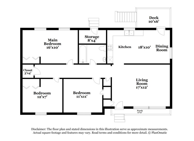 1,480/Mo, 1331 Susan St Charlotte, NC 28208 Floor Plan View