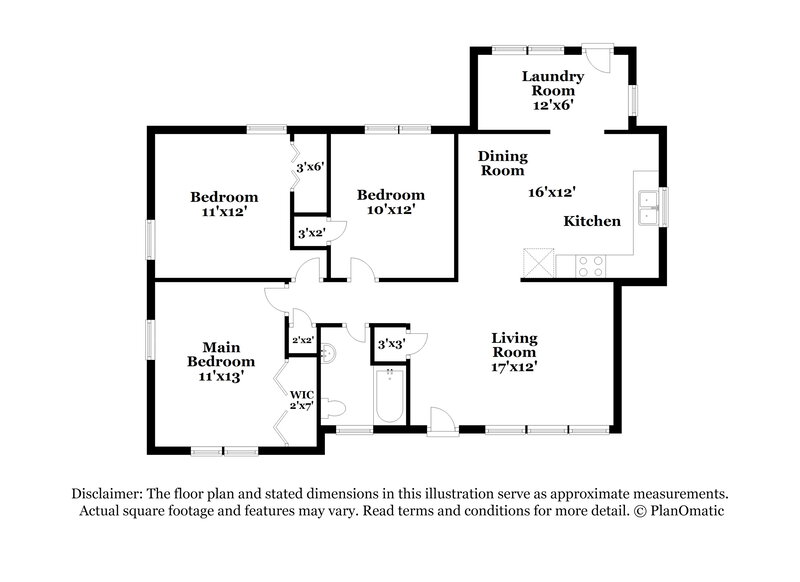 2,020/Mo, 3924 Broadview Dr Charlotte, NC 28217 Floor Plan View