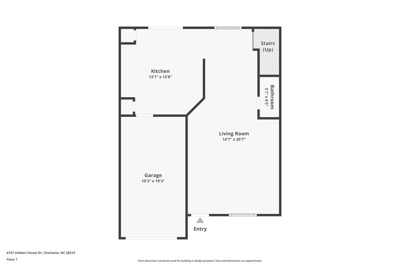 1,985/Mo, 6727 Hidden Forest Dr Charlotte, NC 28213 Floor Plan View