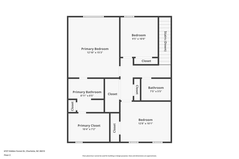 1,985/Mo, 6727 Hidden Forest Dr Charlotte, NC 28213 Floor Plan View 2
