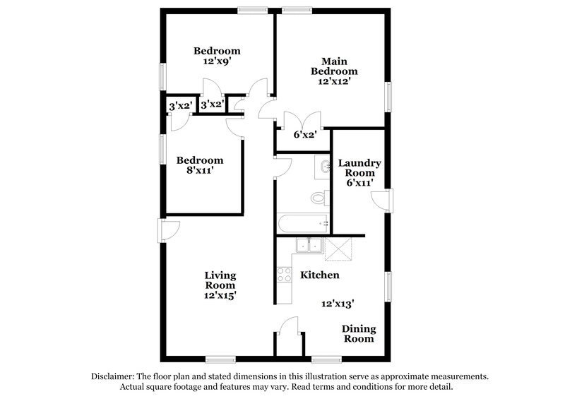 1,545/Mo, 5401 Snow White Ln Charlotte, NC 28213 Floor Plan View