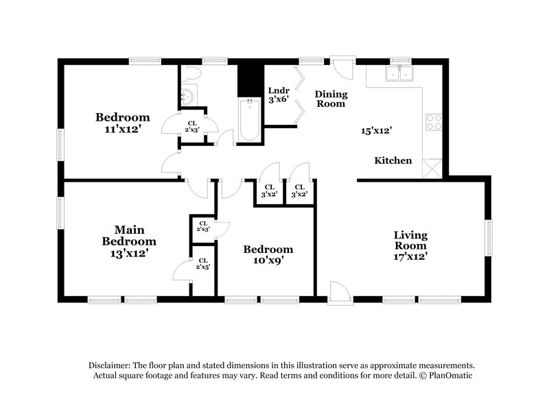 1,590/Mo, 4700 Hidden Valley Rd Charlotte, NC 28213 Floorplan View