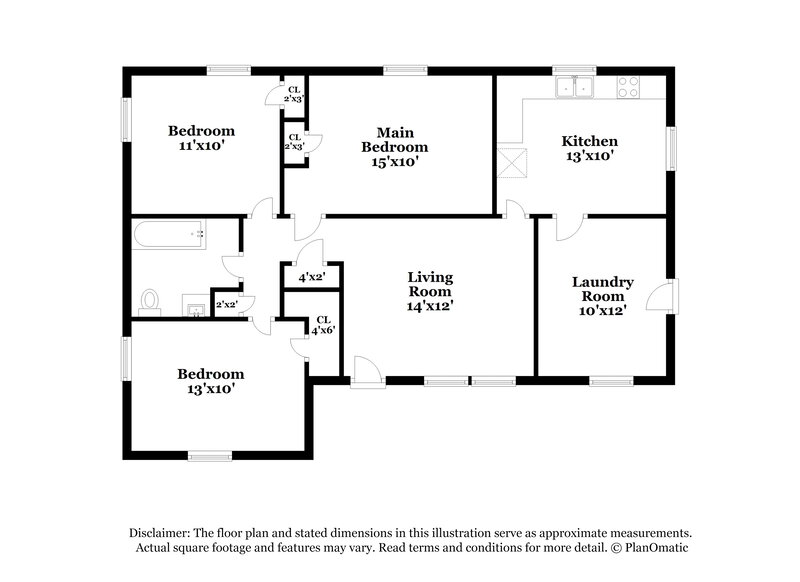 1,675/Mo, 3407 Pine Meadow Dr Charlotte, NC 28269 Floorplan View