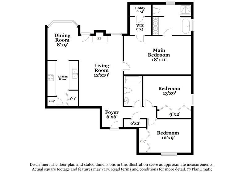 1,620/Mo, 1929 Slater Ridge Dr Charlotte, NC 28216 Floor Plan View