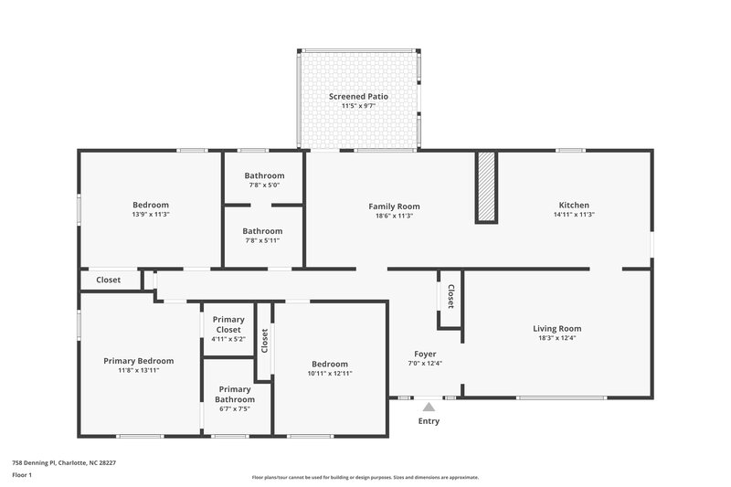 2,030/Mo, 758 Denning Pl Charlotte, NC 28227 Floor Plan View