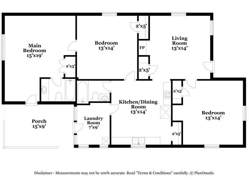 1,440/Mo, 242 Crigler St S Charlotte, NC 28208 Floor Plan View