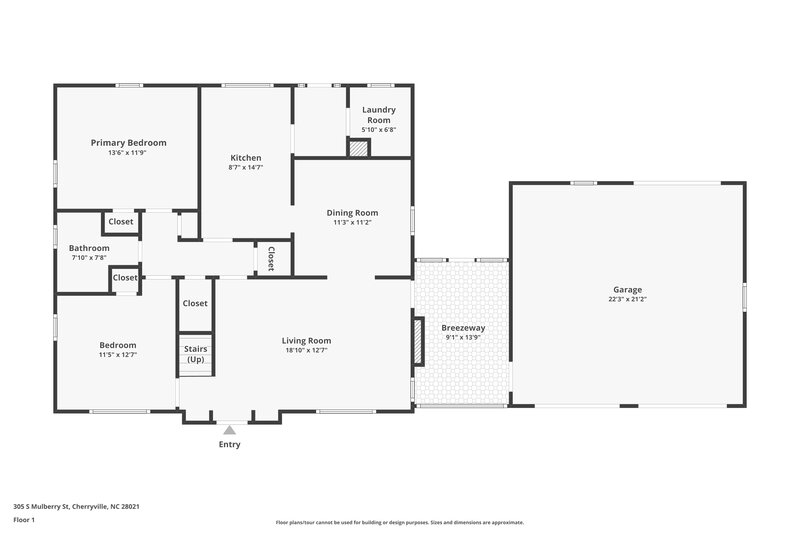 1,785/Mo, 305 S Mulberry St Cherryville, NC 28021 Floor Plan View