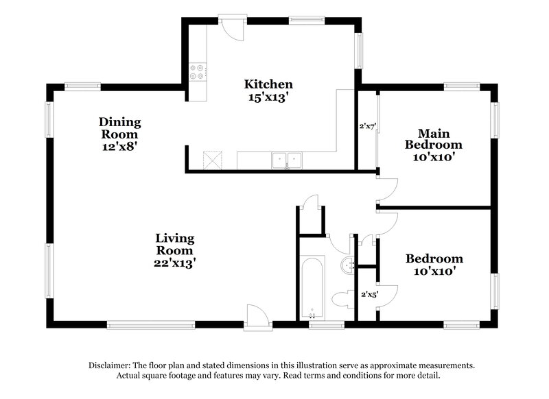 1,365/Mo, 2751 Catalina Ave Charlotte, NC 28206 Floorplan View