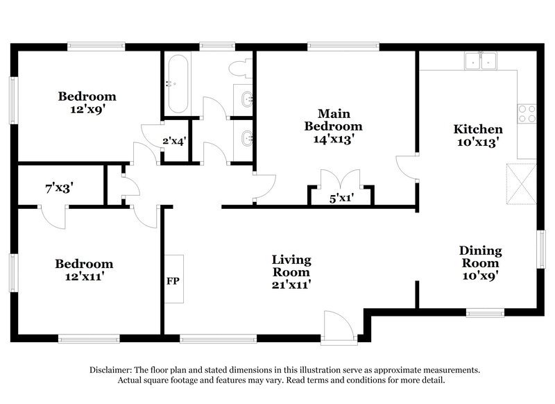 1,345/Mo, 1622 Chesterfield Ct Gastonia, NC 28052 Floor Plan View
