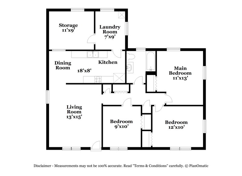 1,575/Mo, 6409 Skycrest Ln Charlotte, NC 28217 Floor Plan View