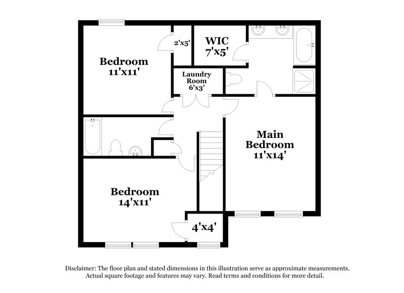 2,570/Mo, 6221 Summerour Pl Charlotte, NC 28214 Floor Plan View 2