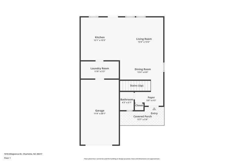 1,855/Mo, 1018 Allegiance Dr. Charlotte, NC 28217 Floor Plan View