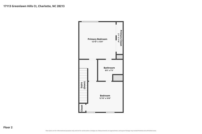 1,670/Mo, 17113 Greenlawn Hills Ct Charlotte, NC 28213 Floorplan View 2