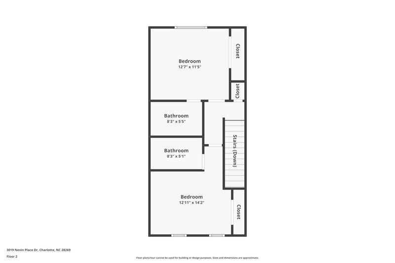 1,525/Mo, 3019 Nevin Place Dr Charlotte, NC 28269 Floor Plan View 2