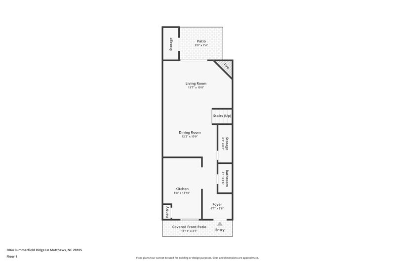2,025/Mo, 3064 Summerfield Ridge Ln Charlotte, NC 28105 Floor Plan View