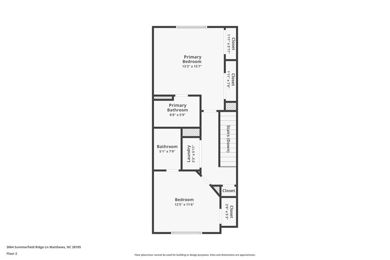 2,025/Mo, 3064 Summerfield Ridge Ln Charlotte, NC 28105 Floor Plan View 2