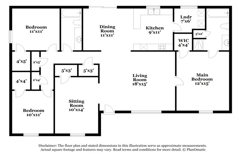 1,745/Mo, 2340 Roberta Rd Concord, NC 28027 Floor Plan View
