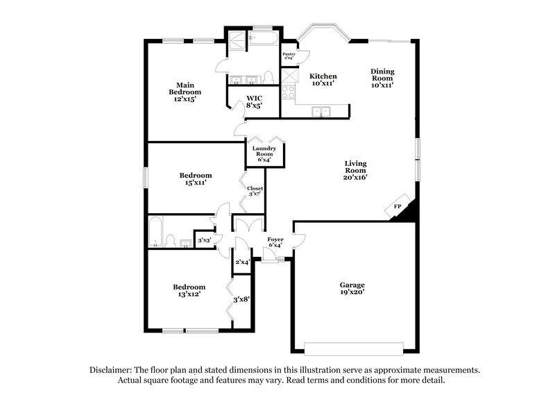 1,870/Mo, 11718 Long Forest Dr Charlotte, NC 28269 Floor Plan View