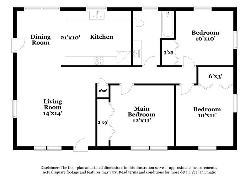 1,495/Mo, 200 Clegg St Mount Holly, NC 28120 Floor Plan View