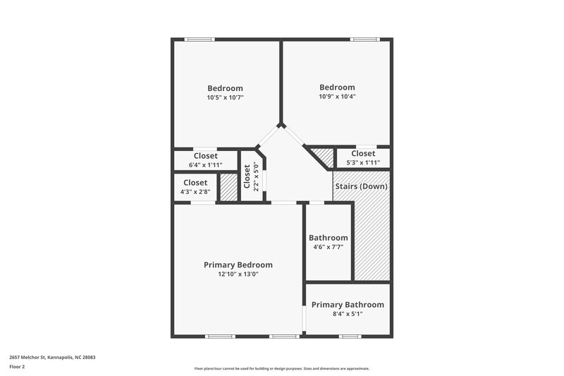 1,755/Mo, 2657 Melchor St Kannapolis, NC 28083 Floor Plan View 2