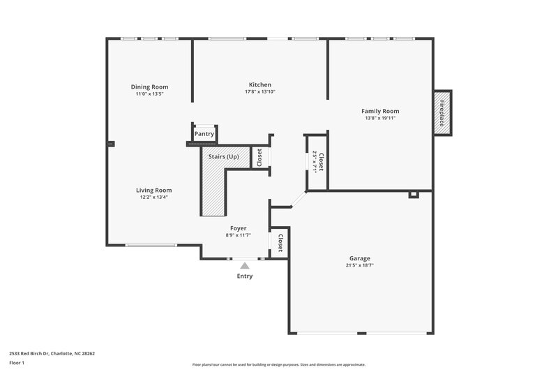 2,620/Mo, 2533 Red Birch Dr Charlotte, NC 28262 Floor Plan View