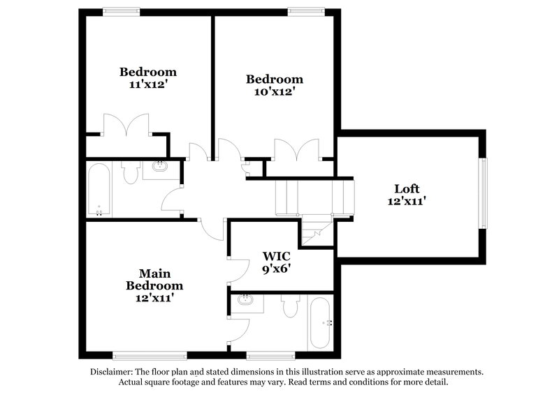 1,990/Mo, 11240 Northwoods Forest Dr Charlotte, NC 28214 Floor Plan View 2