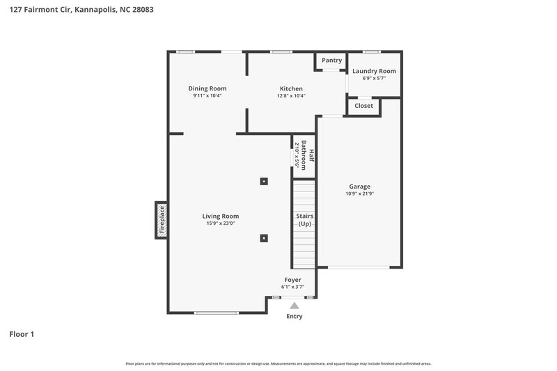 1,945/Mo, 127 Fairmont Cir Kannapolis, NC 28083 Floor Plan View