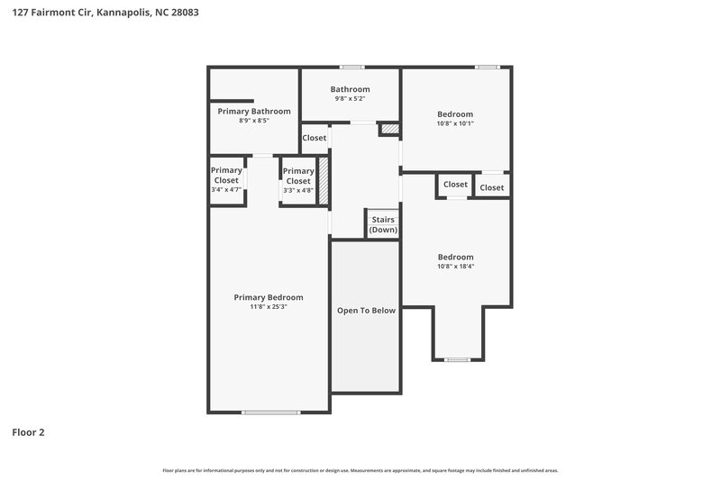 1,945/Mo, 127 Fairmont Cir Kannapolis, NC 28083 Floor Plan View 2