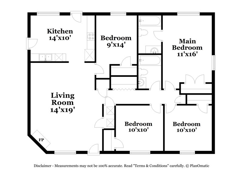 2,040/Mo, 4813 Shea Ct Monroe, NC 28110 Floor Plan View