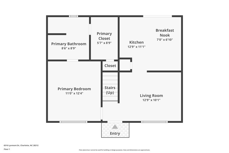 1,830/Mo, 6516 Lynmont Dr Charlotte, NC 28212 Floor Plan View