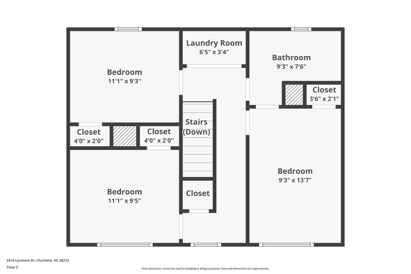 1,830/Mo, 6516 Lynmont Dr Charlotte, NC 28212 Floor Plan View 2